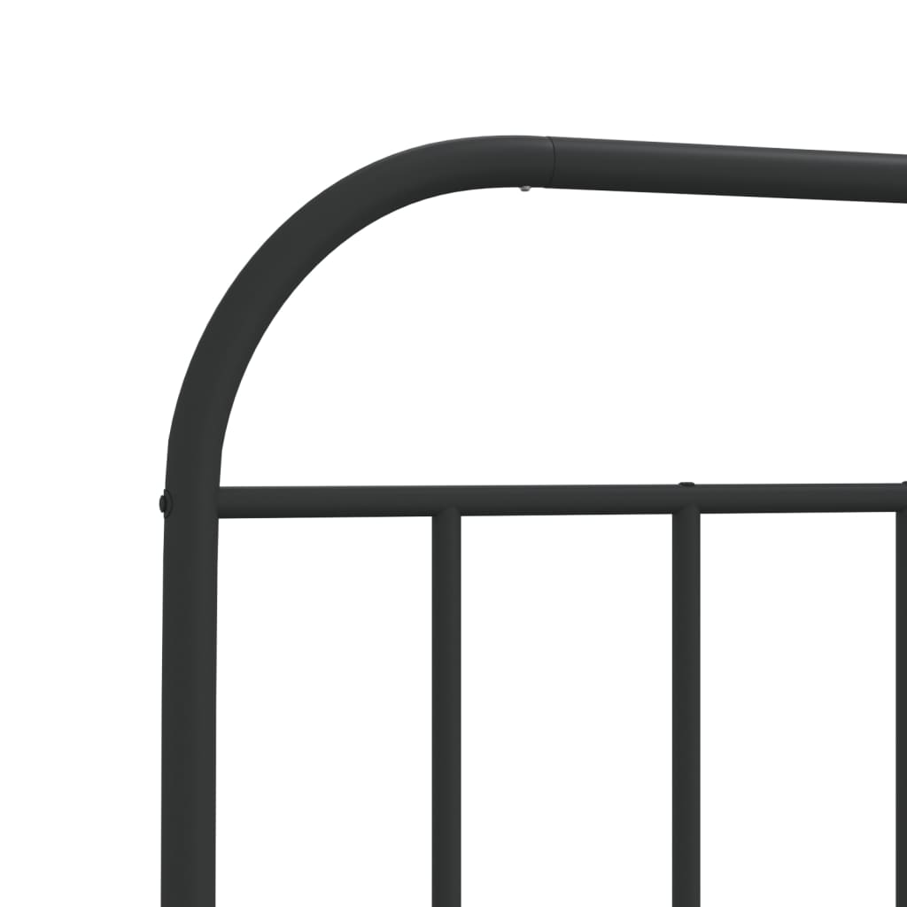Metal Headboard Black 193 cm