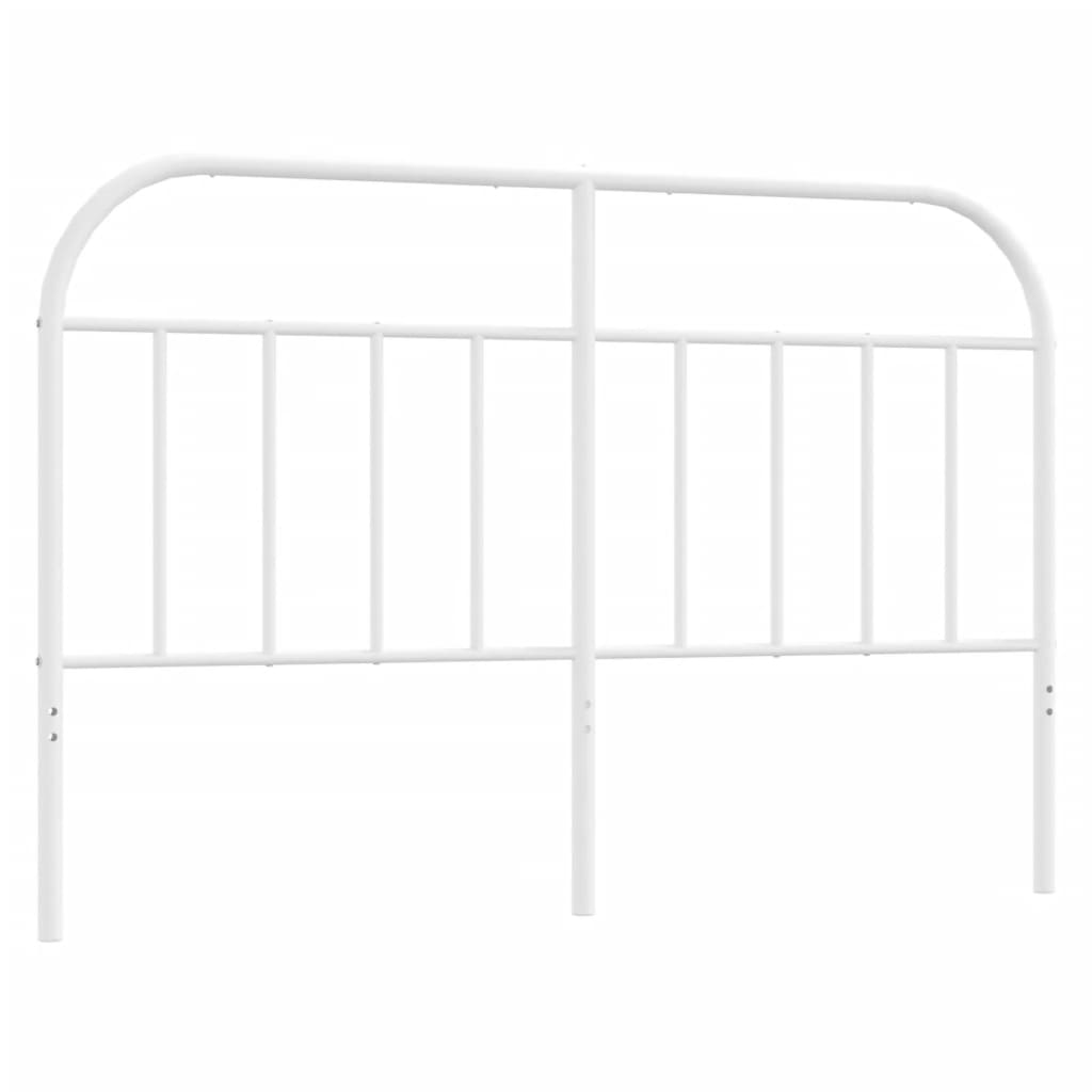 Metal Headboard White 135 cm