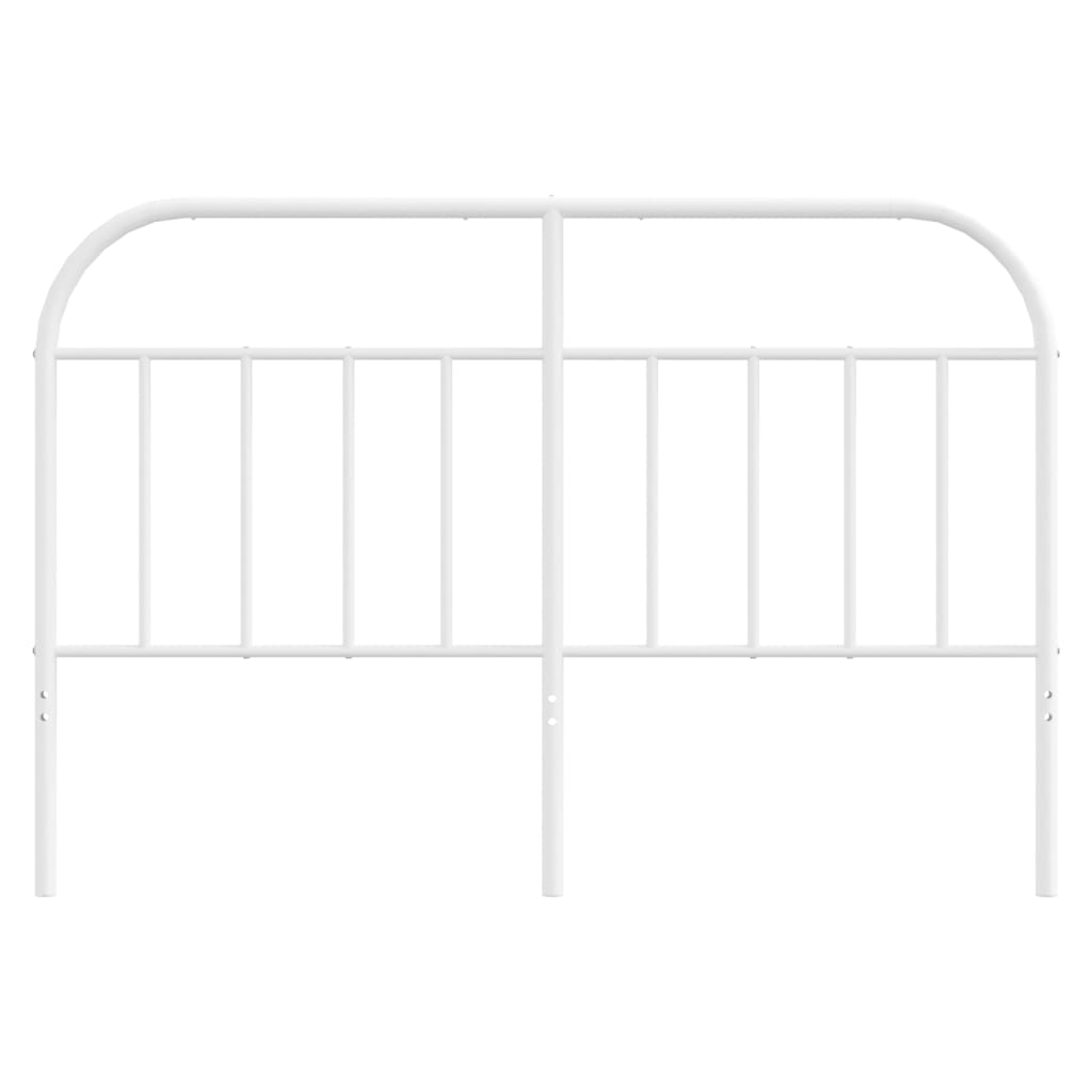 Metal Headboard White 135 cm