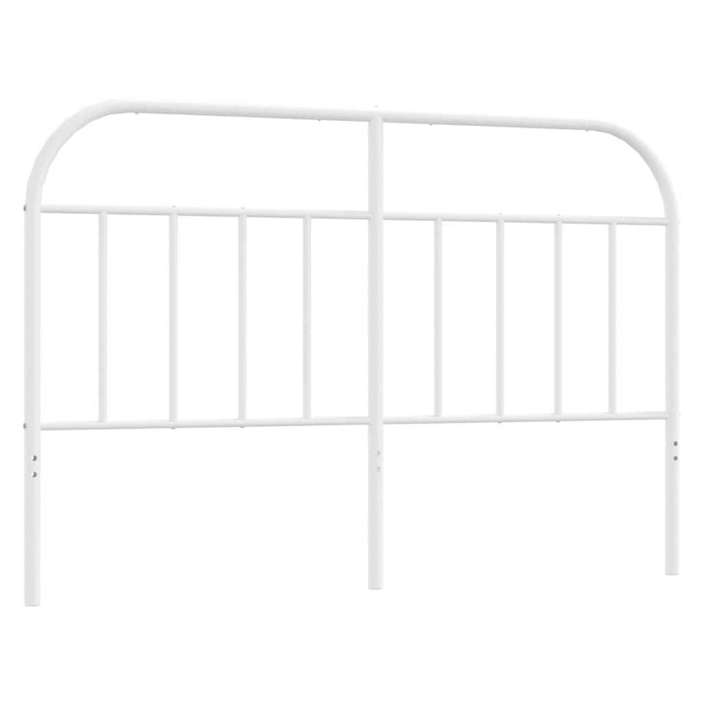 Metal Headboard White 150 cm