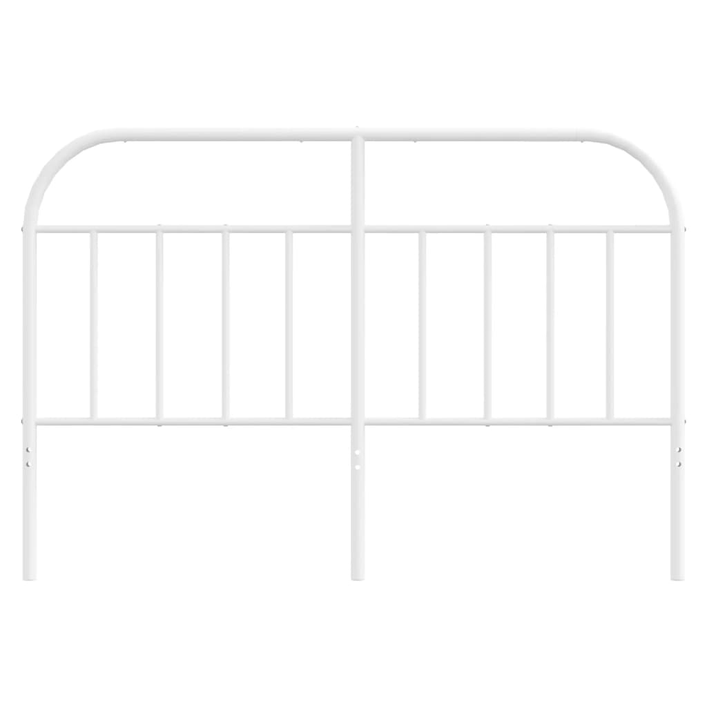 Metal Headboard White 150 cm