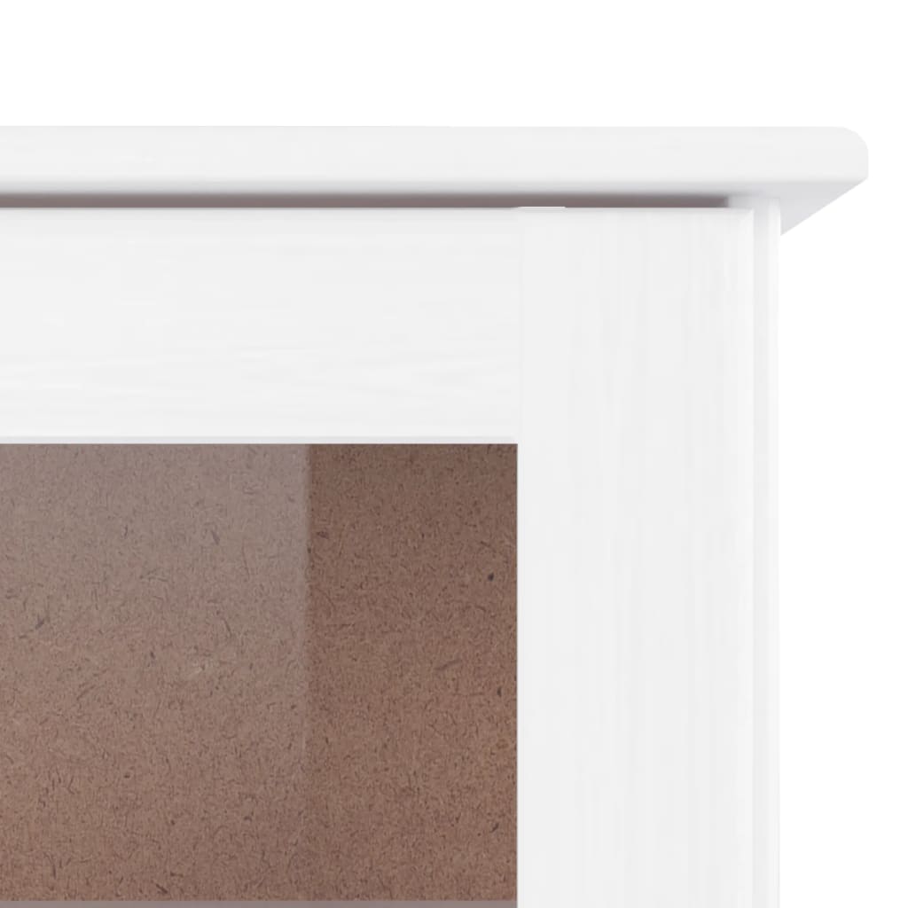 Glass Display Cabinet ALTA White 77x35x186.5 cm Solid Wood Pine
