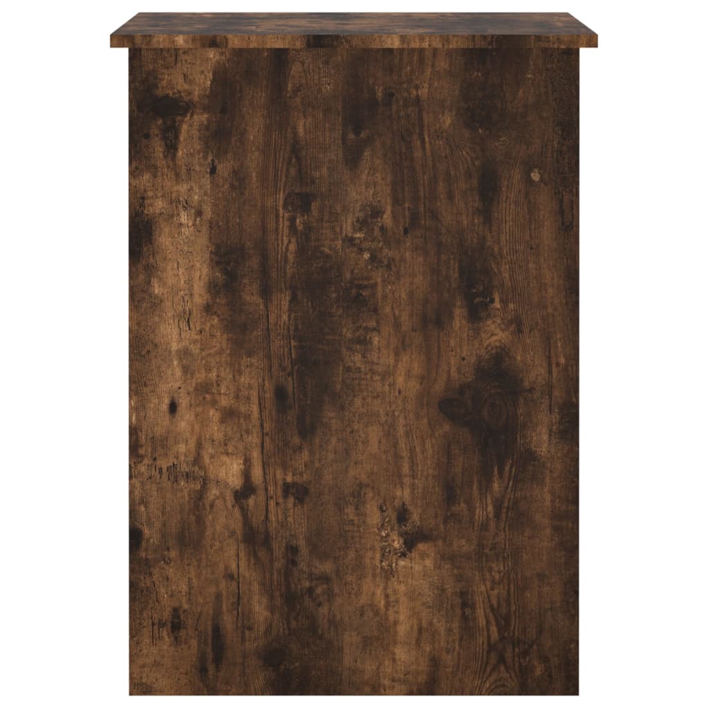 Modern Wooden Home Office Computer Desk Table With Open Storage Compartments