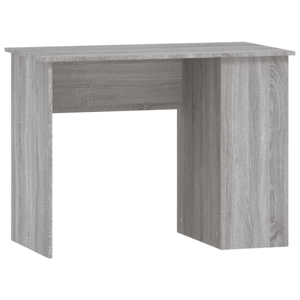 Modern Wooden Home Office Computer Desk Table With Open Storage Compartments