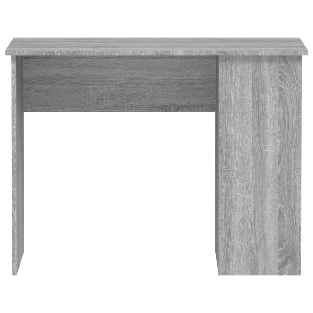 Modern Wooden Home Office Computer Desk Table With Open Storage Compartments