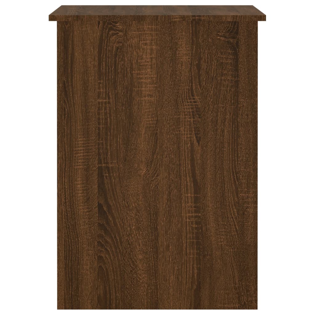 Modern Wooden Home Office Computer Desk Table With Open Storage Compartments