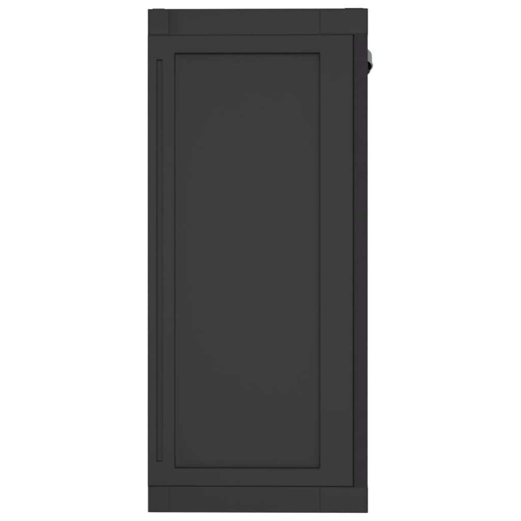 Outdoor Storage Cabinet Black 97x37x85 cm PP