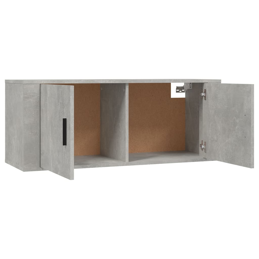 Wall-mounted TV Cabinets 2 pcs Concrete Grey 100x34.5x40 cm