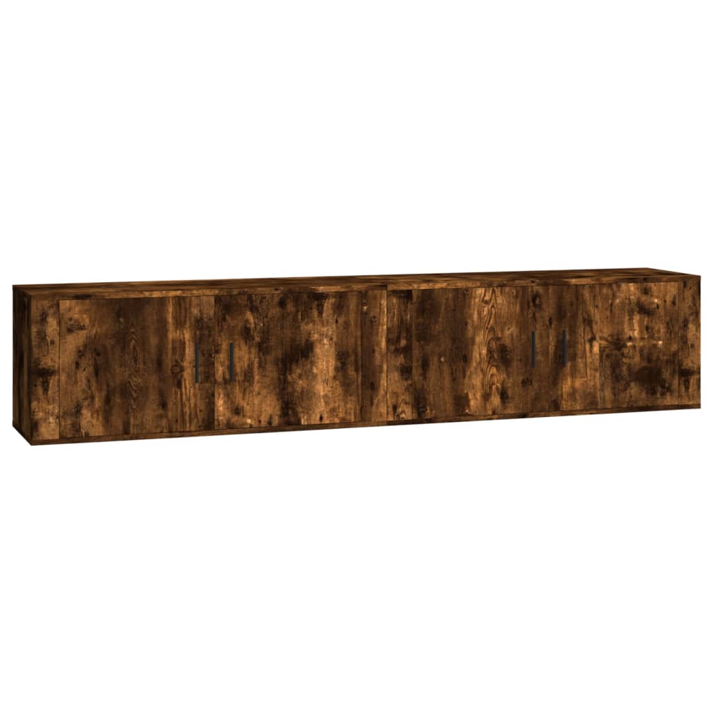 Wall-mounted TV Cabinets 2 pcs Smoked Oak 100x34.5x40 cm