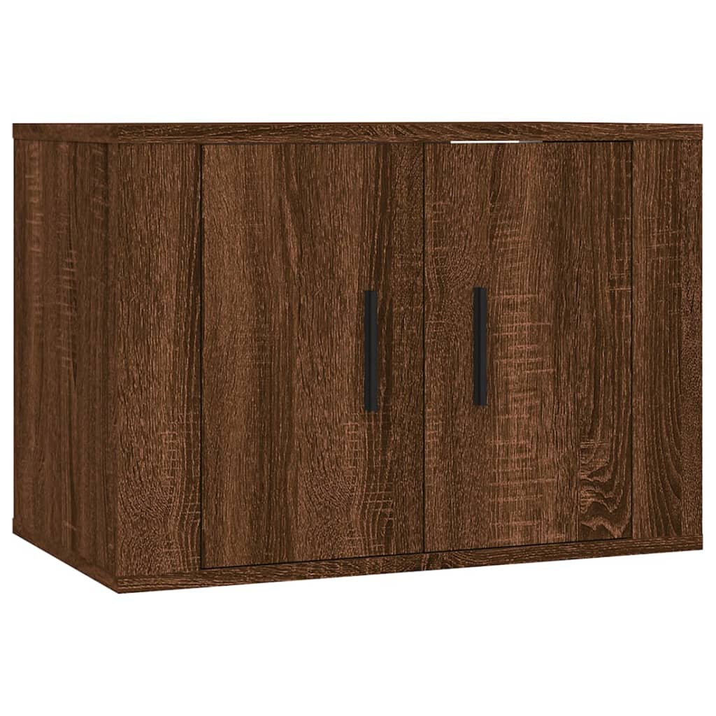 4 Piece TV Cabinet Set Brown Oak Engineered Wood