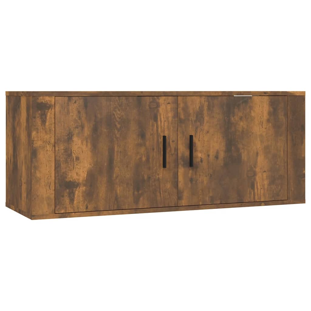 8 Piece TV Cabinet Set Smoked Oak Engineered Wood