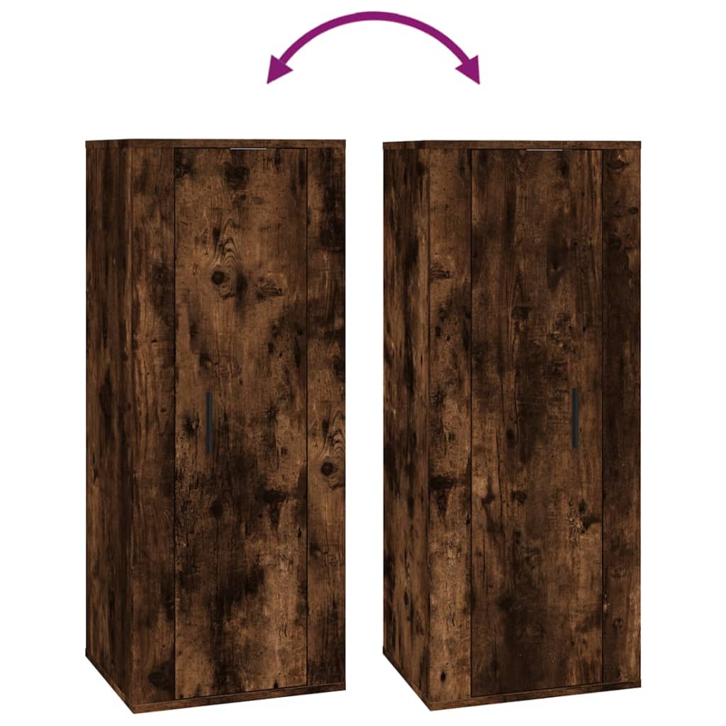 8 Piece TV Cabinet Set Smoked Oak Engineered Wood