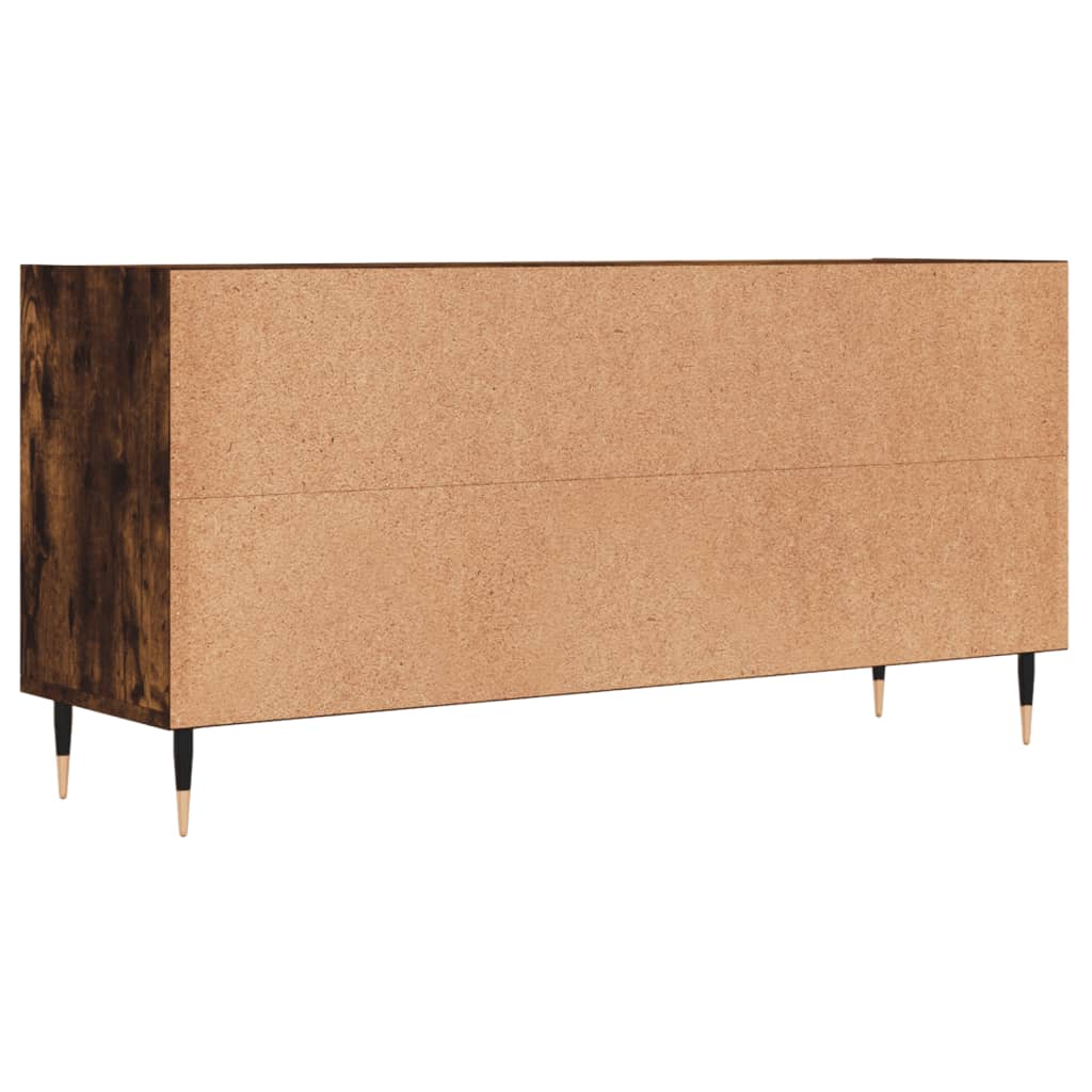 TV Cabinet Smoked Oak 103.5x30x50 cm Engineered Wood