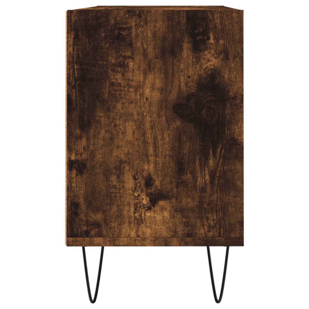 TV Cabinet Smoked Oak 103.5x30x50 cm Engineered Wood