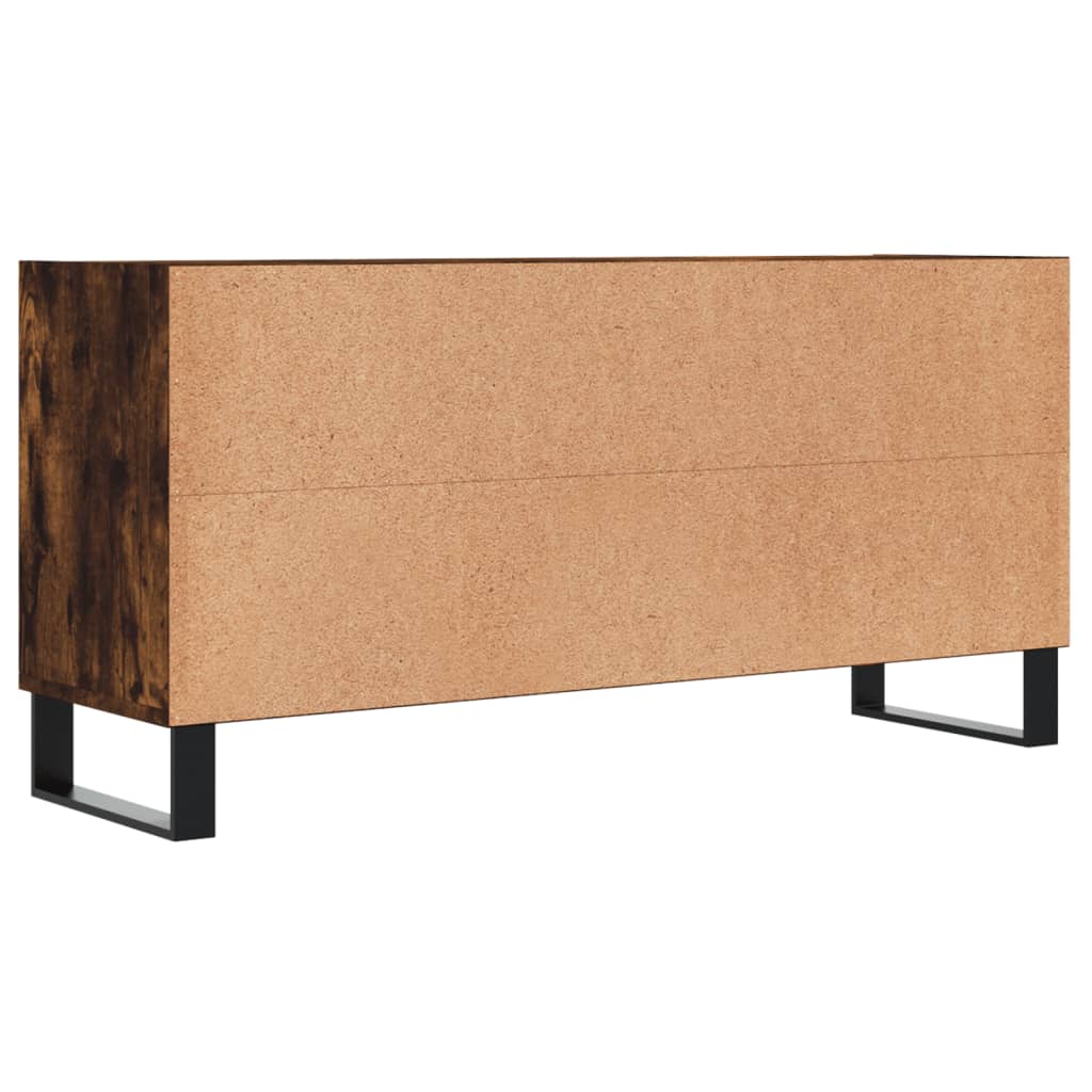 TV Cabinet Smoked Oak 103.5x30x50 cm Engineered Wood