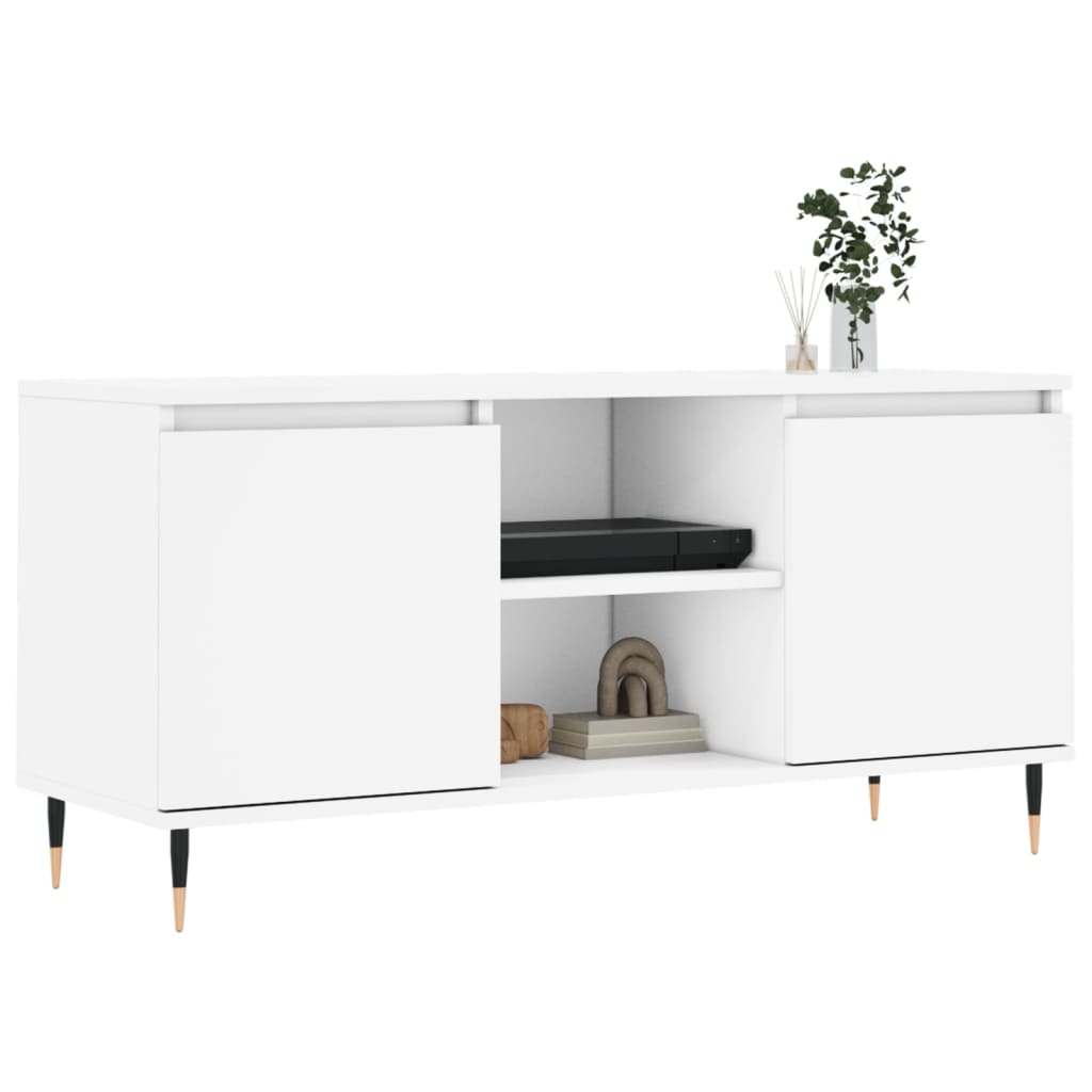 Modern Wooden 40 Inch TV Tele Stand Unit Cabinet With 2 Doors & Storage