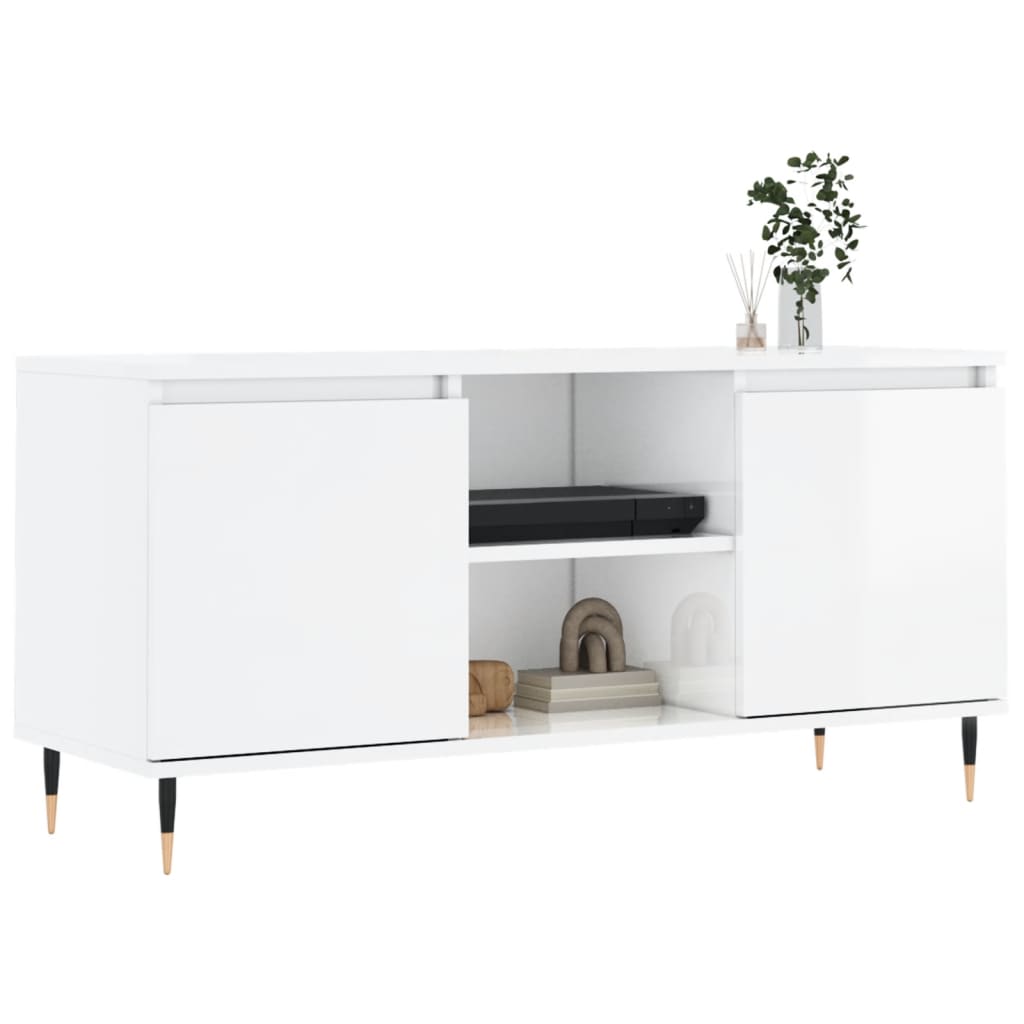 Modern Wooden 40 Inch TV Tele Stand Unit Cabinet With 2 Doors & Storage