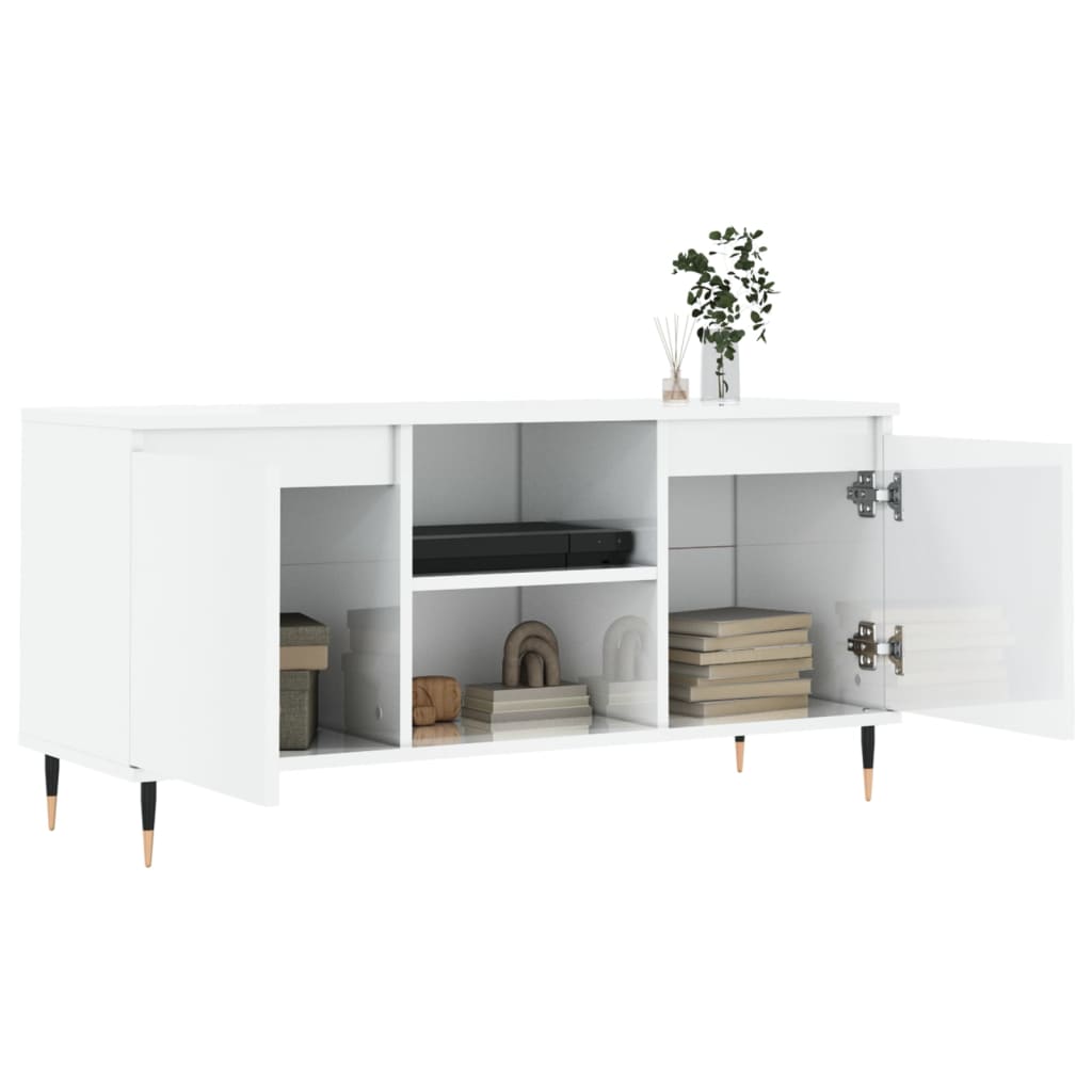 Modern Wooden 40 Inch TV Tele Stand Unit Cabinet With 2 Doors & Storage