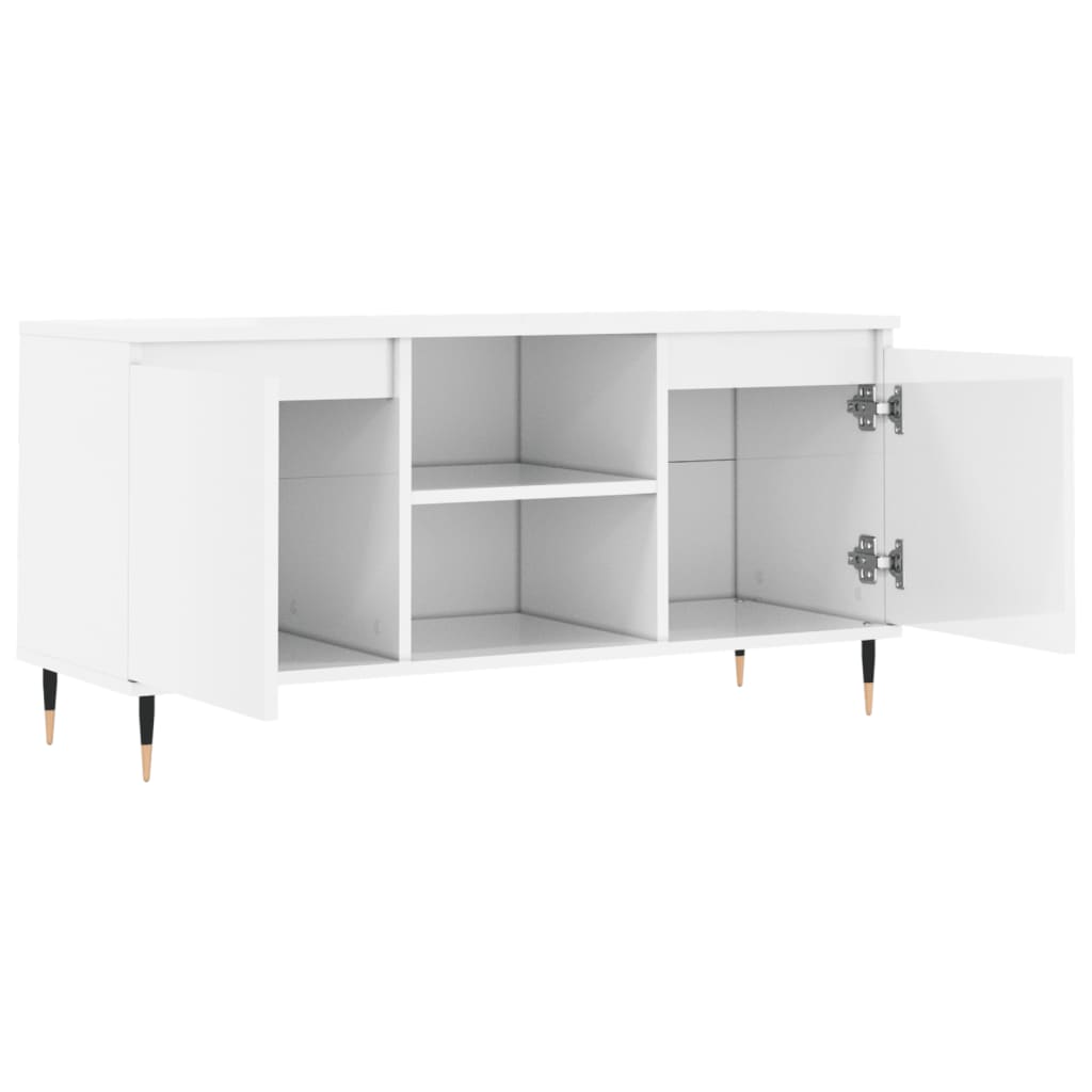 Modern Wooden 40 Inch TV Tele Stand Unit Cabinet With 2 Doors & Storage