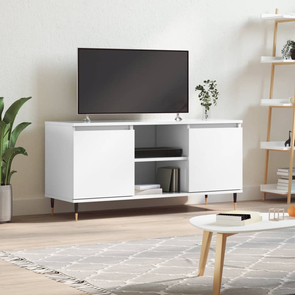 Modern Wooden 40 Inch TV Tele Stand Unit Cabinet With 2 Doors & Storage