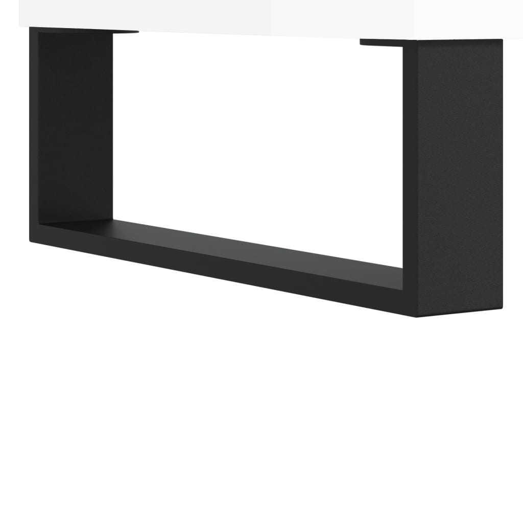 Sideboard High Gloss White 57x35x70 cm Engineered Wood