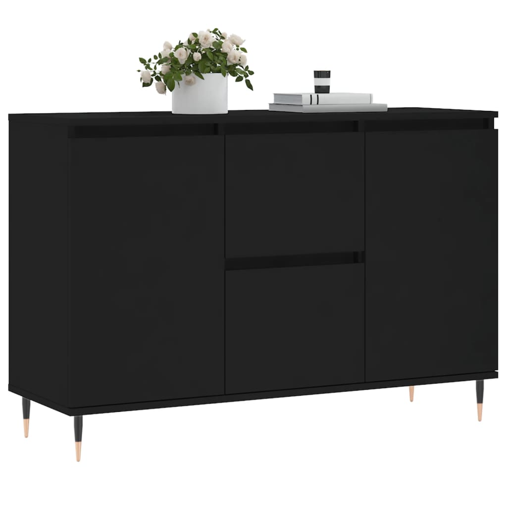 Sideboard Black 104x35x70 cm Engineered Wood