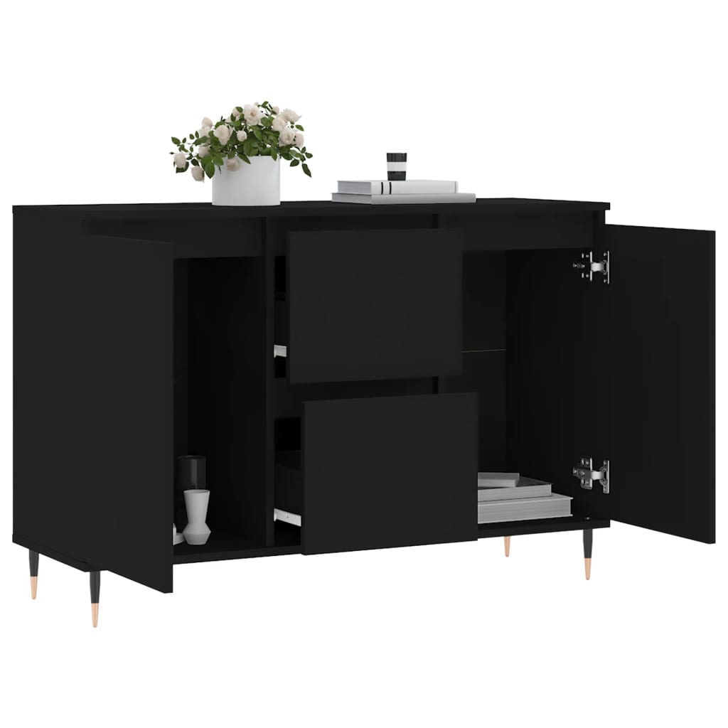 Sideboard Black 104x35x70 cm Engineered Wood