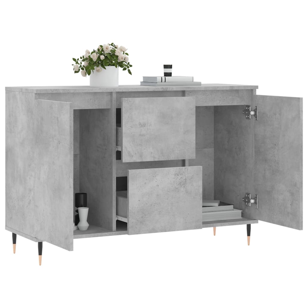 Sideboard Concrete Grey 104x35x70 cm Engineered Wood