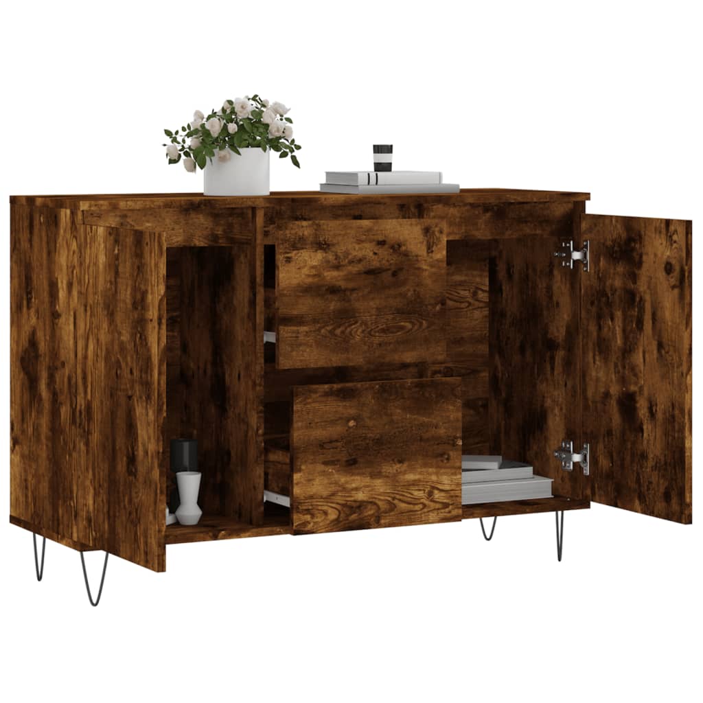 Sideboard Smoked Oak 104x35x70 cm Engineered Wood