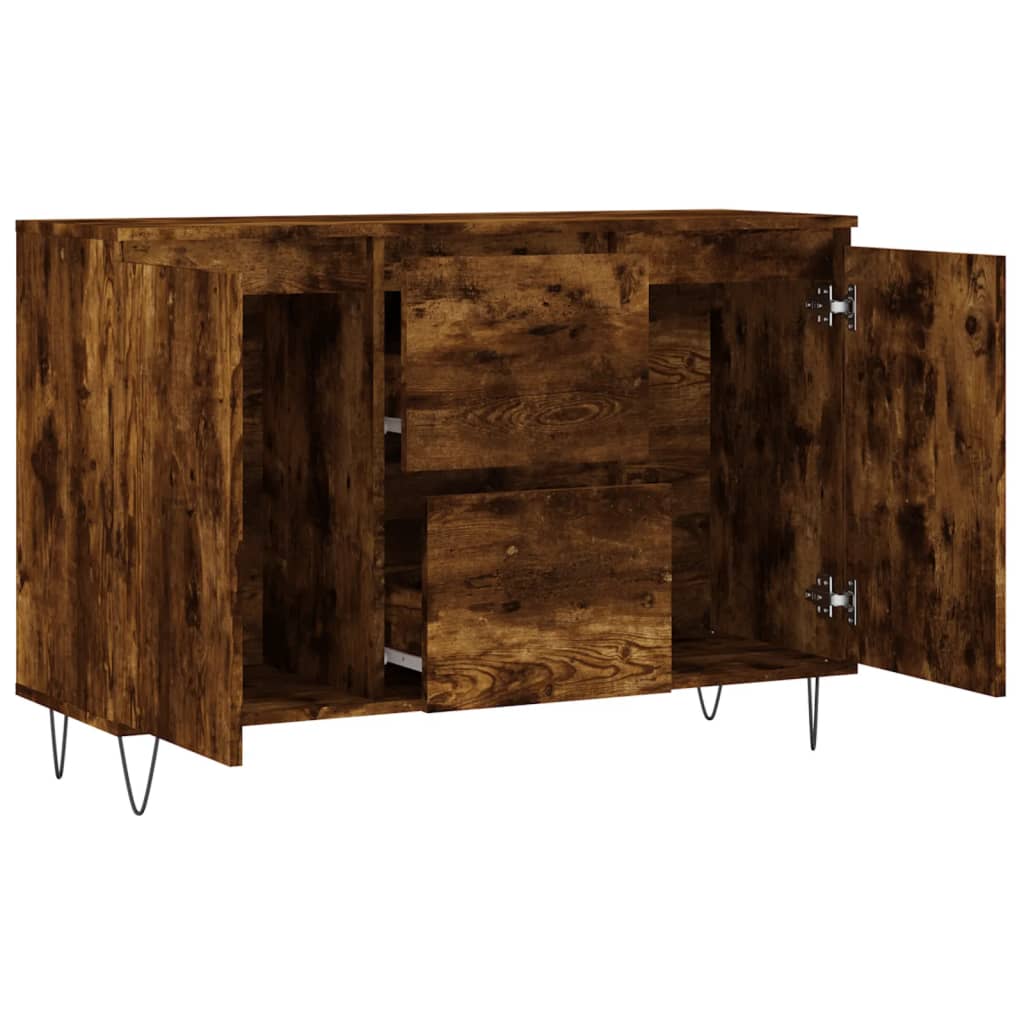 Sideboard Smoked Oak 104x35x70 cm Engineered Wood