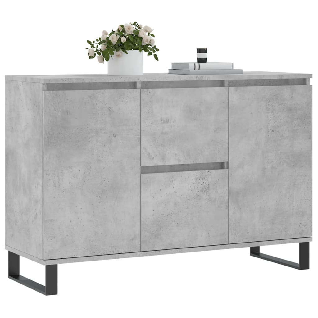 Sideboard Concrete Grey 104x35x70 cm Engineered Wood