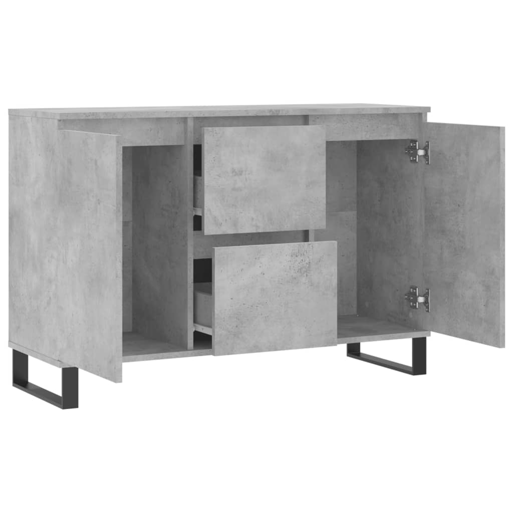 Sideboard Concrete Grey 104x35x70 cm Engineered Wood