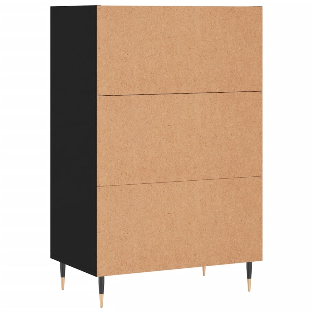Highboard Black 57x35x90 cm Engineered Wood