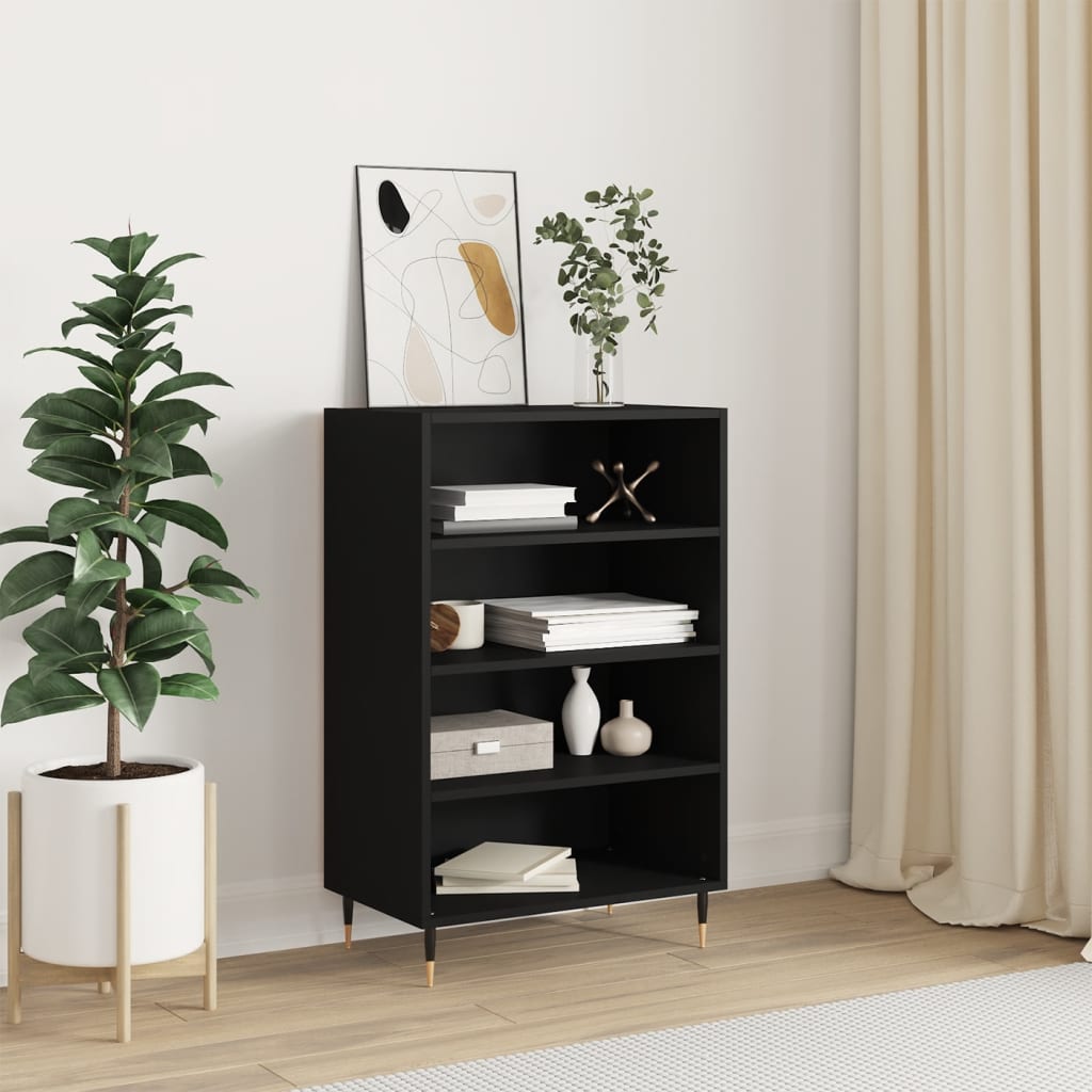 Highboard Black 57x35x90 cm Engineered Wood