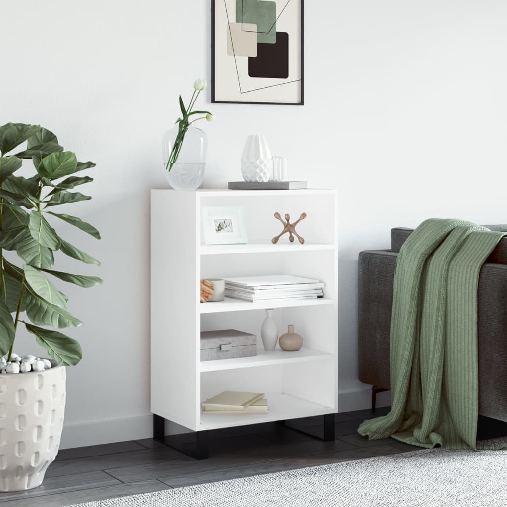 Highboard White 57x35x90 cm Engineered Wood
