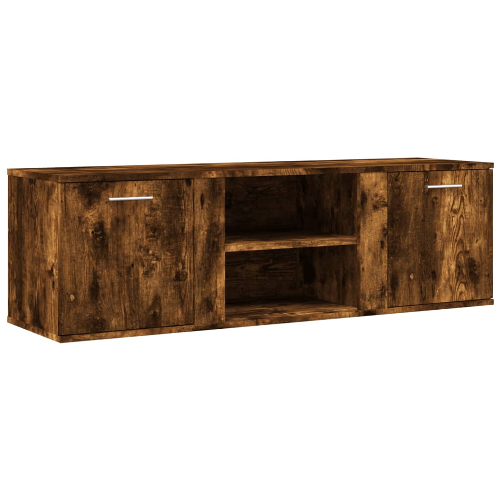 Modern Wooden TV Tele Stand Media Unit Cabinet With 2 Doors & Storage Shelf