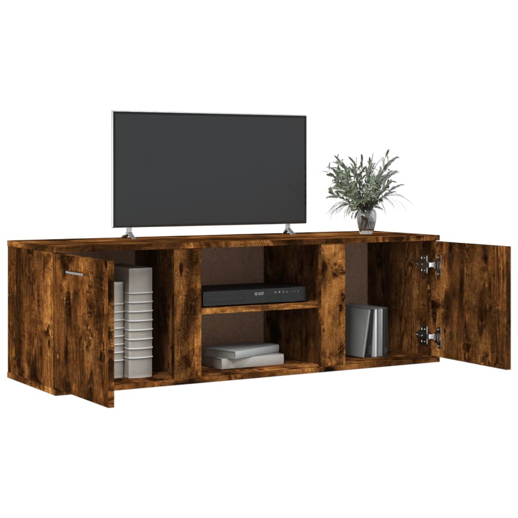 Modern Wooden TV Tele Stand Media Unit Cabinet With 2 Doors & Storage Shelf