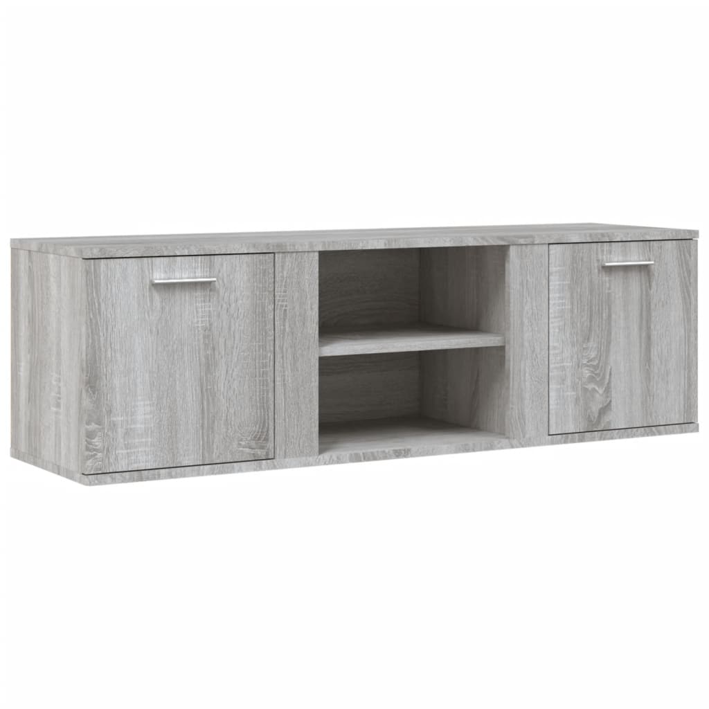 Modern Wooden TV Tele Stand Media Unit Cabinet With 2 Doors & Storage Shelf