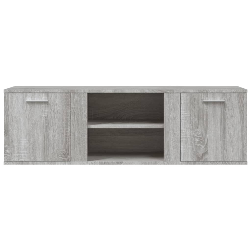 Modern Wooden TV Tele Stand Media Unit Cabinet With 2 Doors & Storage Shelf