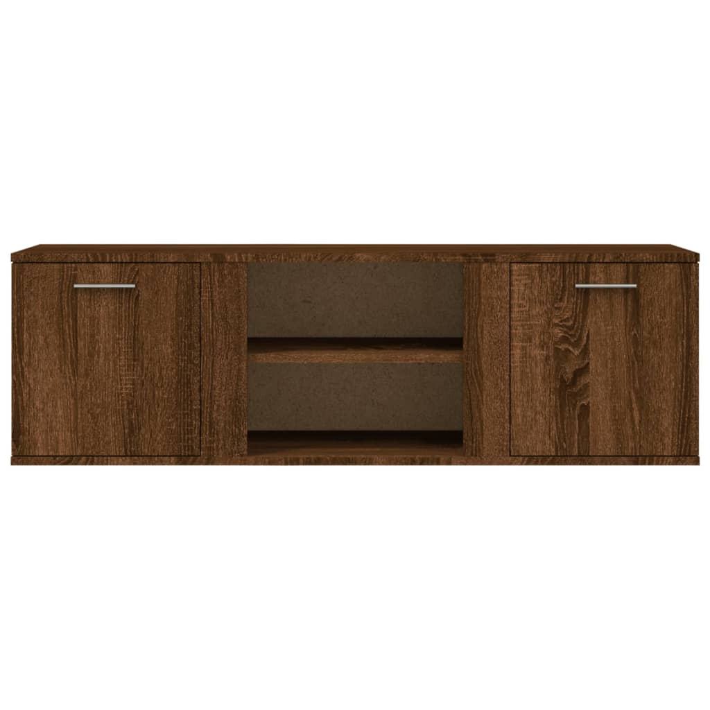 Modern Wooden TV Tele Stand Media Unit Cabinet With 2 Doors & Storage Shelf