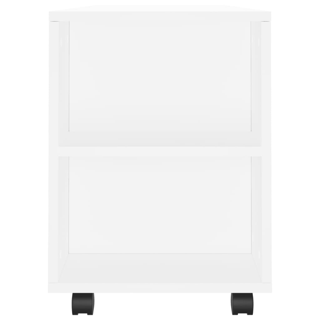 Modern Wooden 40 Inch TV Tele Stand Unit Cabinet With Storage & Wheels