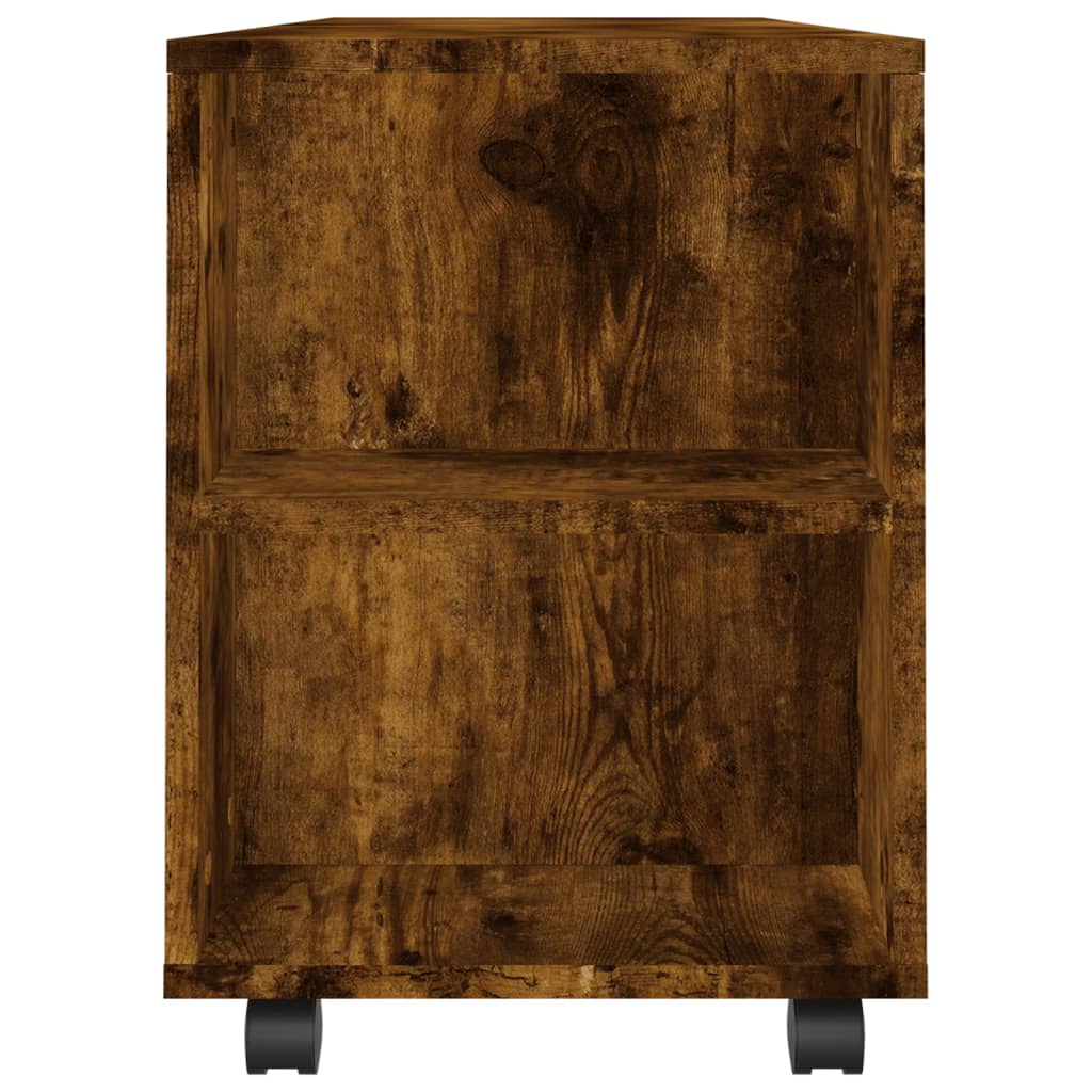 Modern Wooden 40 Inch TV Tele Stand Unit Cabinet With Storage & Wheels