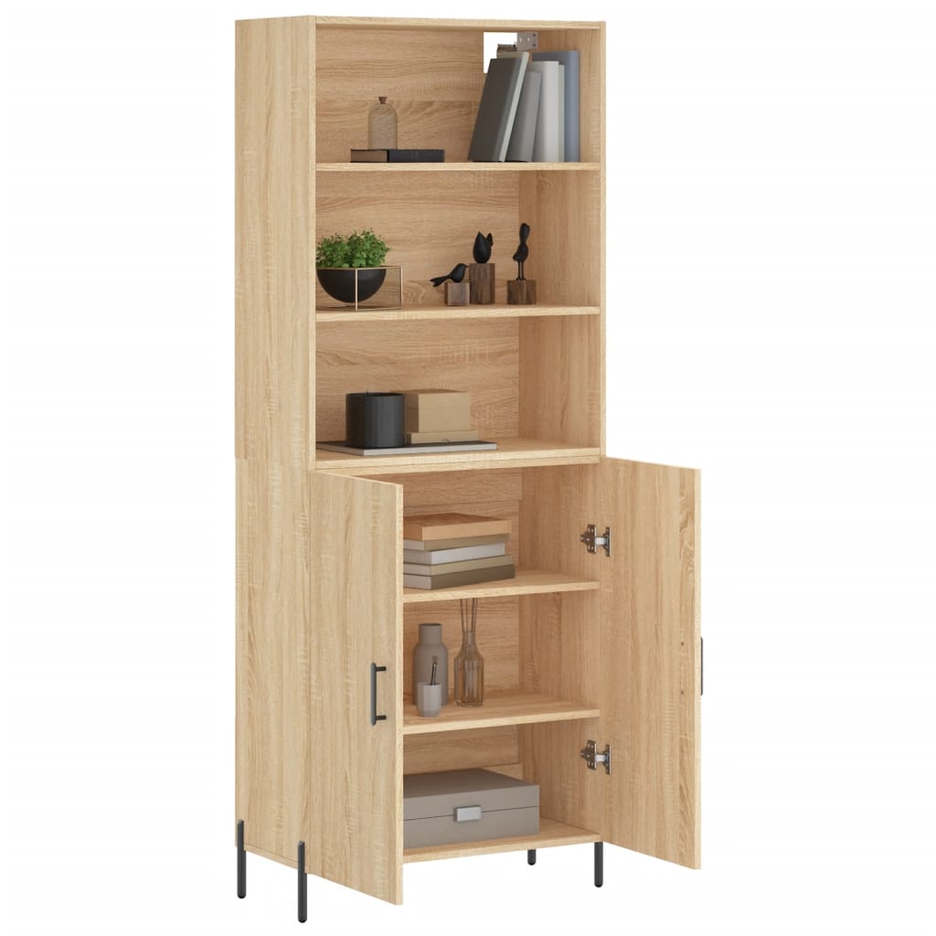 Highboard Sonoma Oak 69.5x34x180 cm Engineered Wood