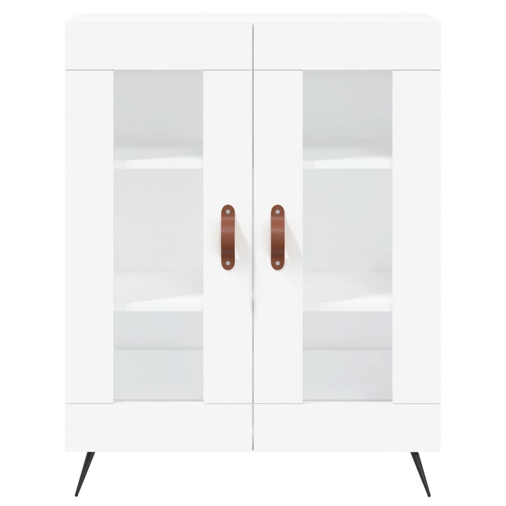 Highboard White 69.5x34x180 cm Engineered Wood