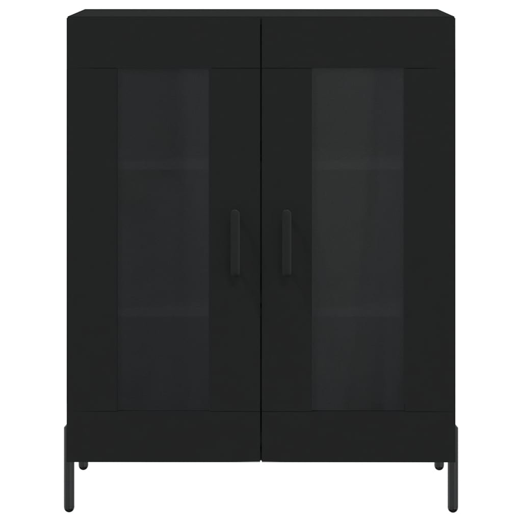 Highboard Black 69.5x34x180 cm Engineered Wood