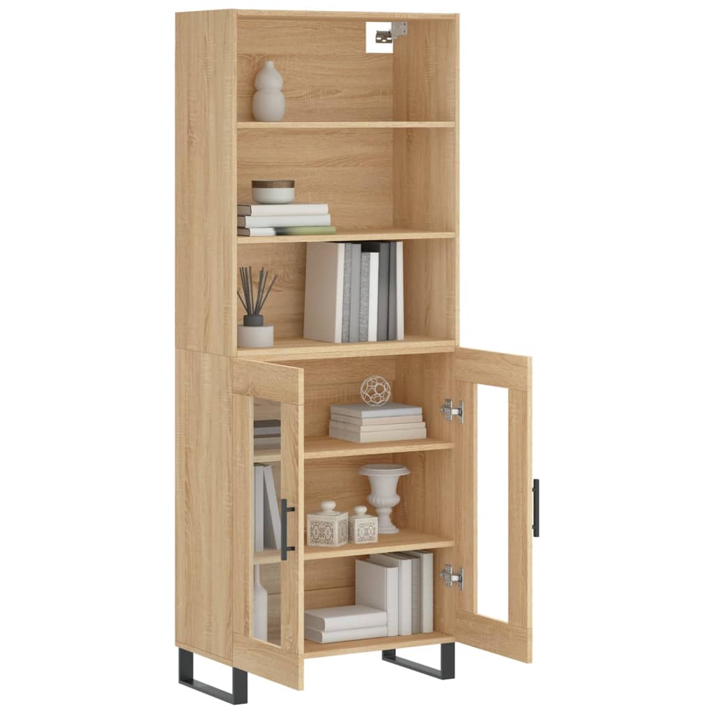 Highboard Sonoma Oak 69.5x34x180 cm Engineered Wood