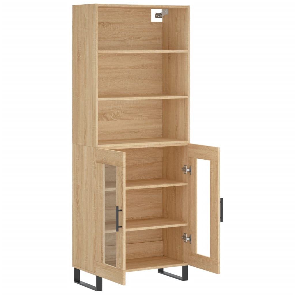 Highboard Sonoma Oak 69.5x34x180 cm Engineered Wood