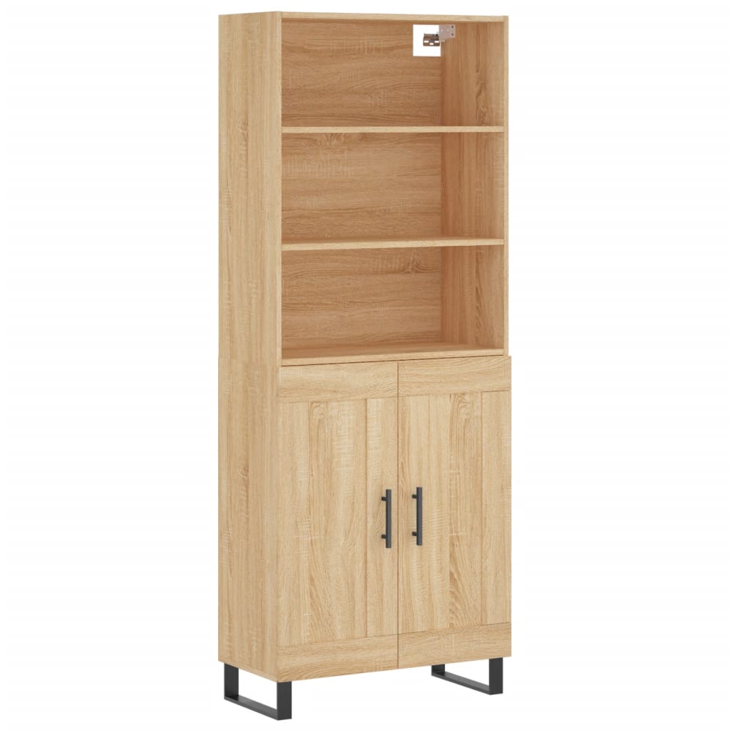 Highboard Sonoma Oak 69.5x34x180 cm Engineered Wood