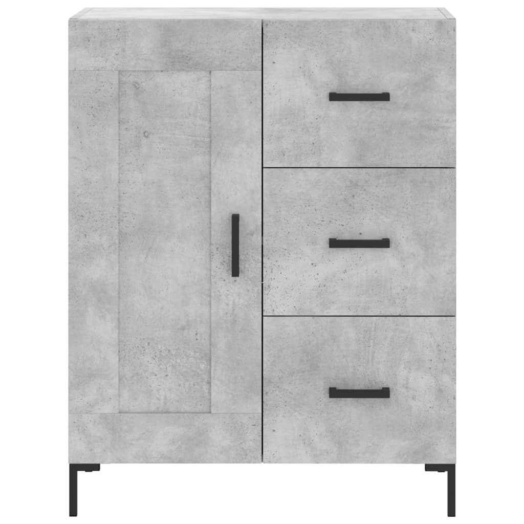 Highboard Concrete Grey 69.5x34x180 cm Engineered Wood