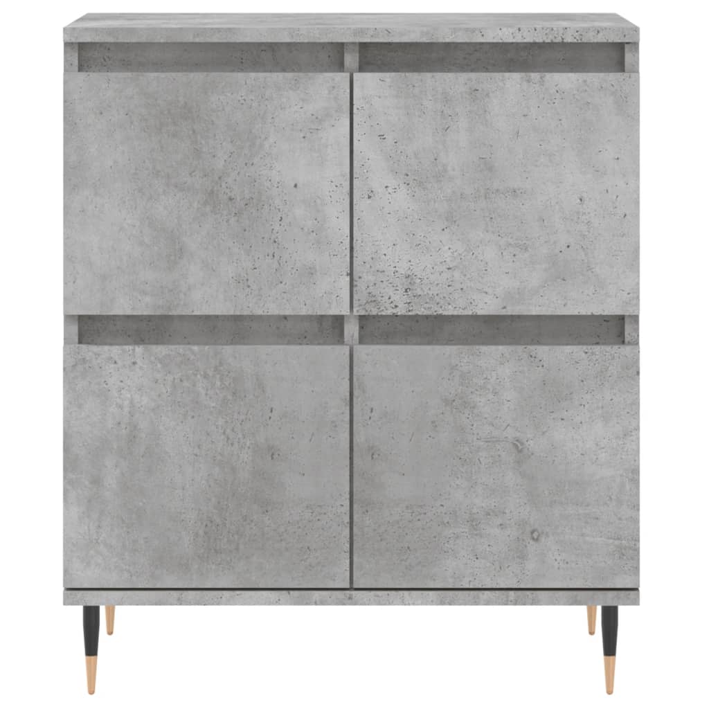 Sideboards 2 pcs Concrete Grey Engineered Wood